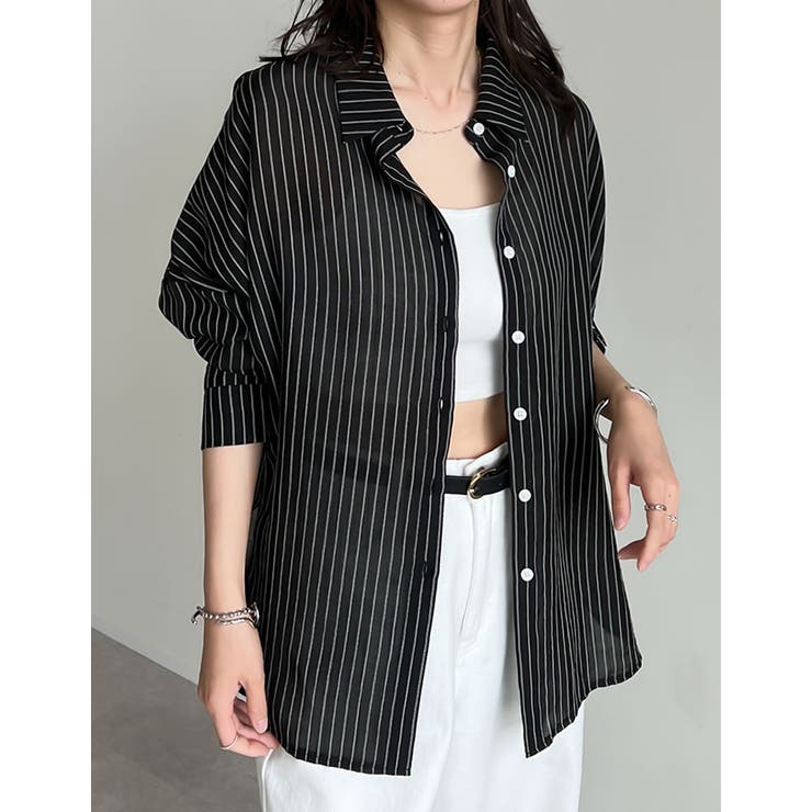 ストライプシアーシャツ | Re:EDIT | 詳細画像23 