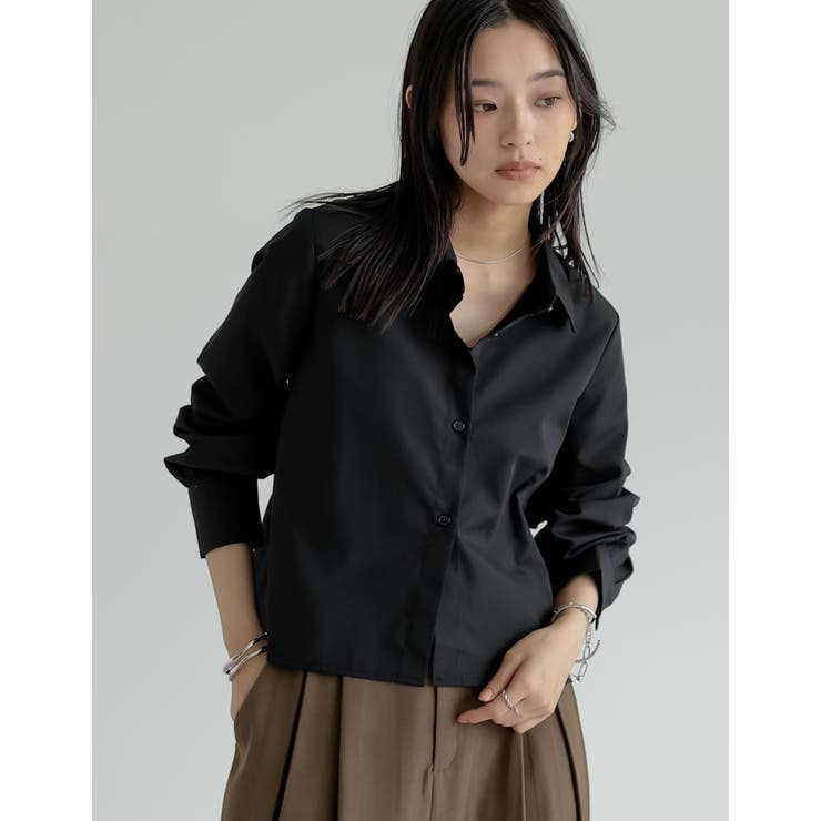 無地orチェック柄クロップドシャツ | Re:EDIT | 詳細画像15 