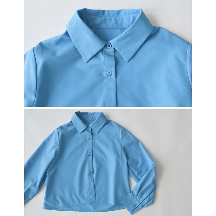 無地orチェック柄クロップドシャツ | Re:EDIT | 詳細画像22 