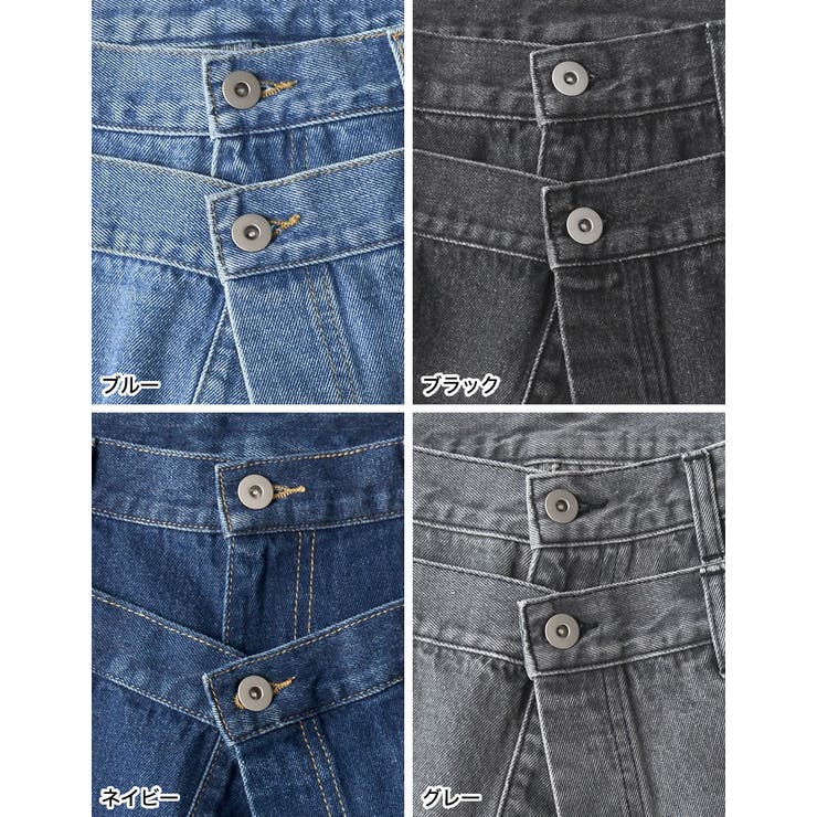 [低身長/高身長サイズ有]コットンデニムスカートレイヤードライクパンツ | Re:EDIT | 詳細画像19 
