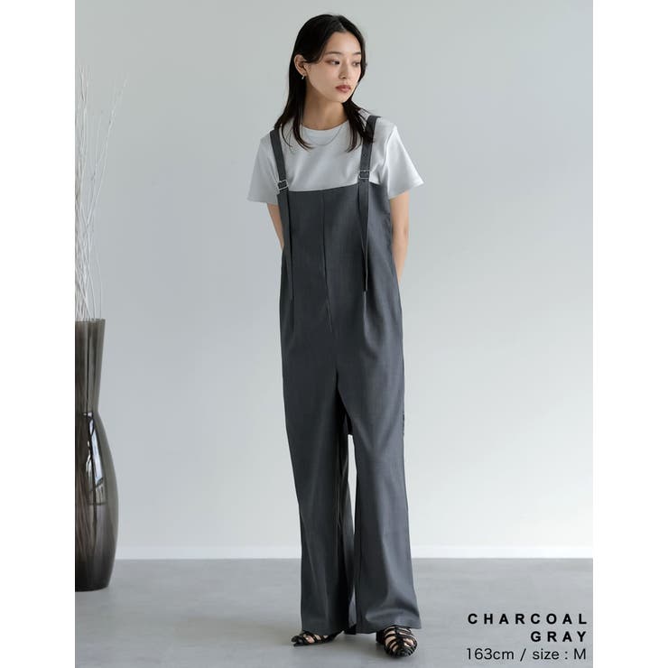 リネンライクバックゴムサロペット[品番：GS000022934]｜Re:EDIT