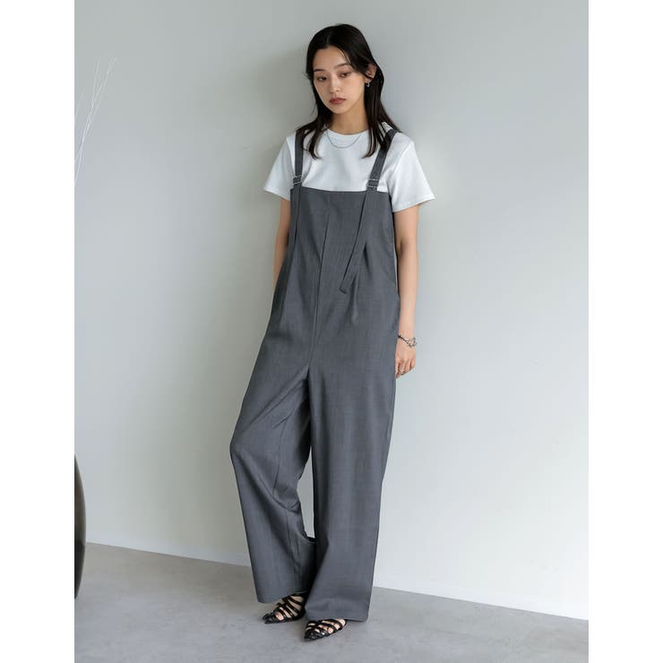 リネンライクバックゴムサロペット[品番：GS000022934]｜Re:EDIT