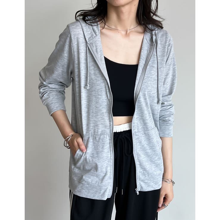 [UVカット][大きいサイズ有]天竺フード付きパーカー | Re:EDIT | 詳細画像13 