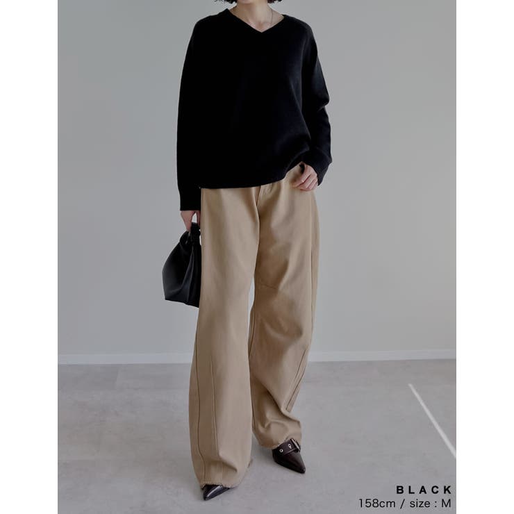 [2025AW COLLECTION]アルパカタッチVネックニットプルオーバー | Re:EDIT | 詳細画像15 