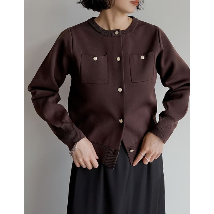 金釦スポンジニットカーディガン | Re:EDIT | 詳細画像15 