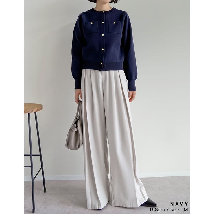 金釦スポンジニットカーディガン | Re:EDIT | 詳細画像9 