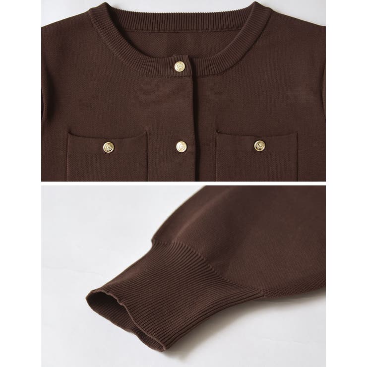 金釦スポンジニットカーディガン | Re:EDIT | 詳細画像20 