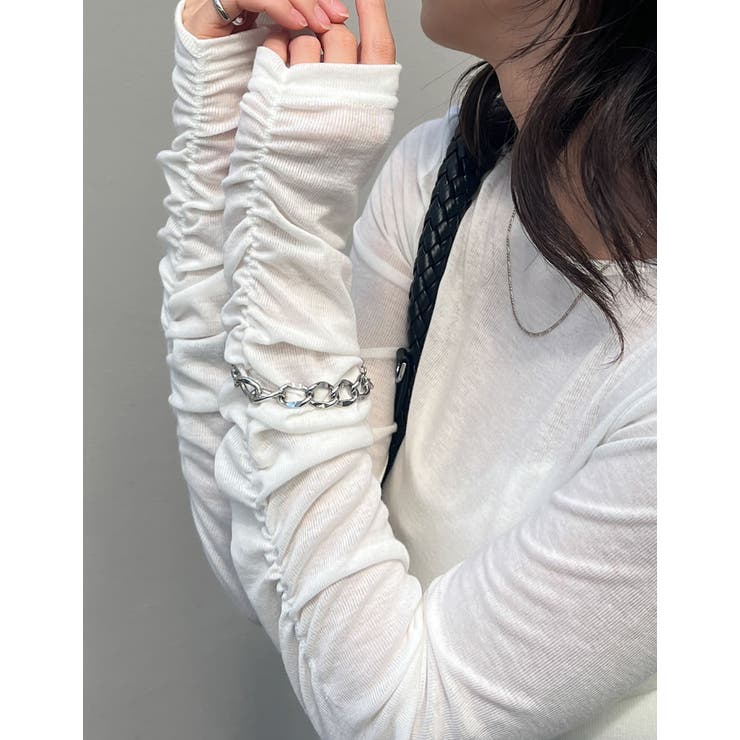 フラッフィシアー袖ギャザートップス | Re:EDIT | 詳細画像16 