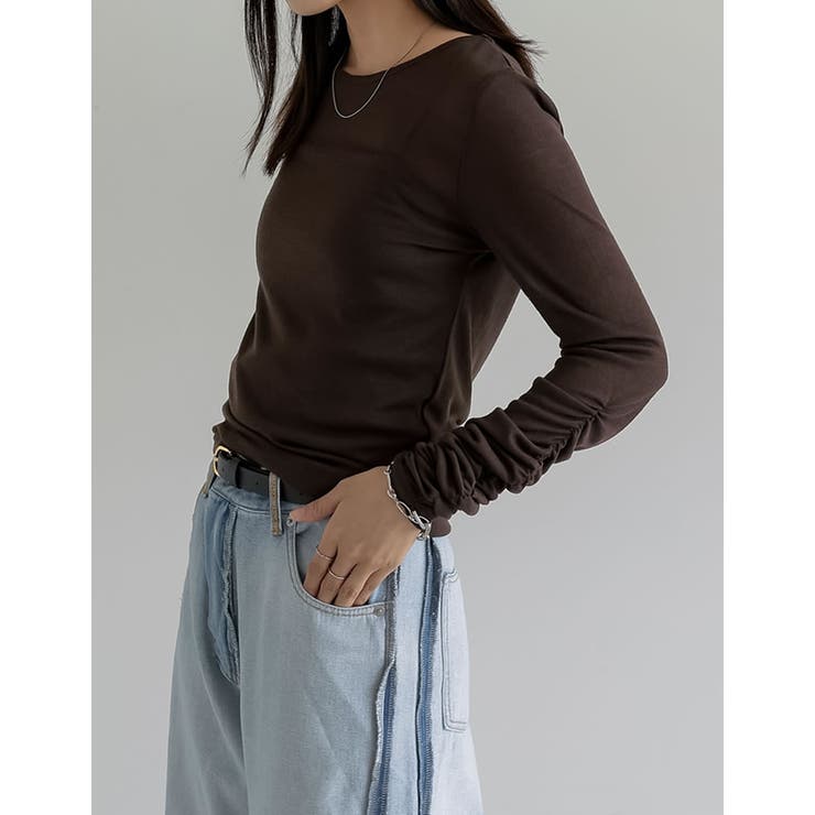 フラッフィシアー袖ギャザートップス | Re:EDIT | 詳細画像25 