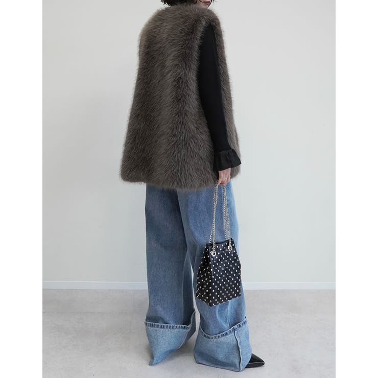 袖オーガンジーフリルニットトップス | Re:EDIT | 詳細画像8 