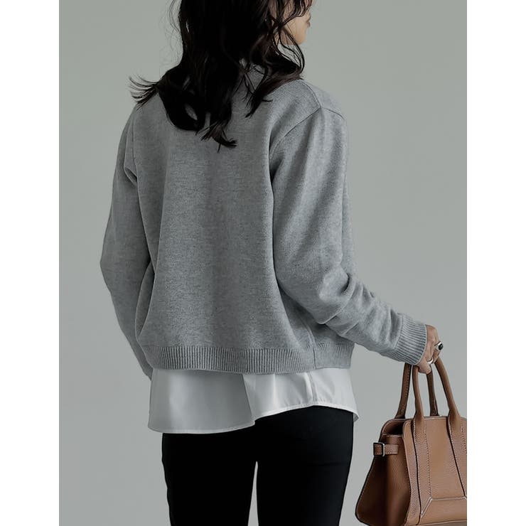 [2025AW COLLECTION]配色アルパカタッチニットカーディガン | Re:EDIT | 詳細画像17 