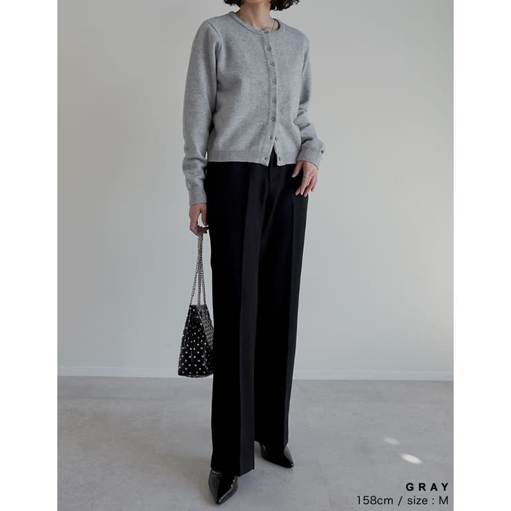 [2025AW COLLECTION]配色アルパカタッチニットカーディガン | Re:EDIT | 詳細画像23 