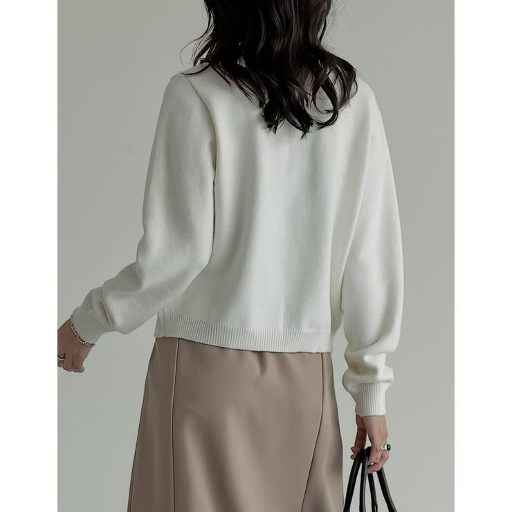 [2025AW COLLECTION]配色アルパカタッチニットカーディガン | Re:EDIT | 詳細画像36 