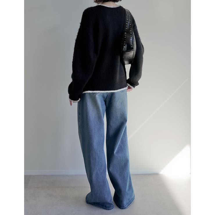 [2025AW COLLECTION]配色モヘアライクシャギーニットトップス | Re:EDIT | 詳細画像25 