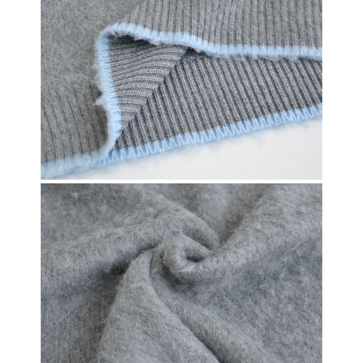 [2025AW COLLECTION]配色モヘアライクシャギーニットトップス | Re:EDIT | 詳細画像32 