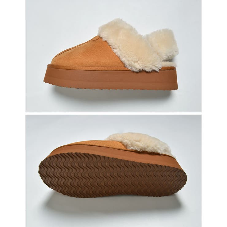 [大きいサイズ有]ステッチムートン厚底ショートブーツ | Re:EDIT | 詳細画像14 