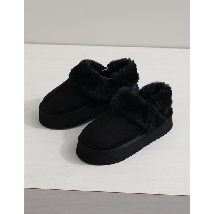 [大きいサイズ有]ステッチムートン厚底ショートブーツ | Re:EDIT | 詳細画像2 