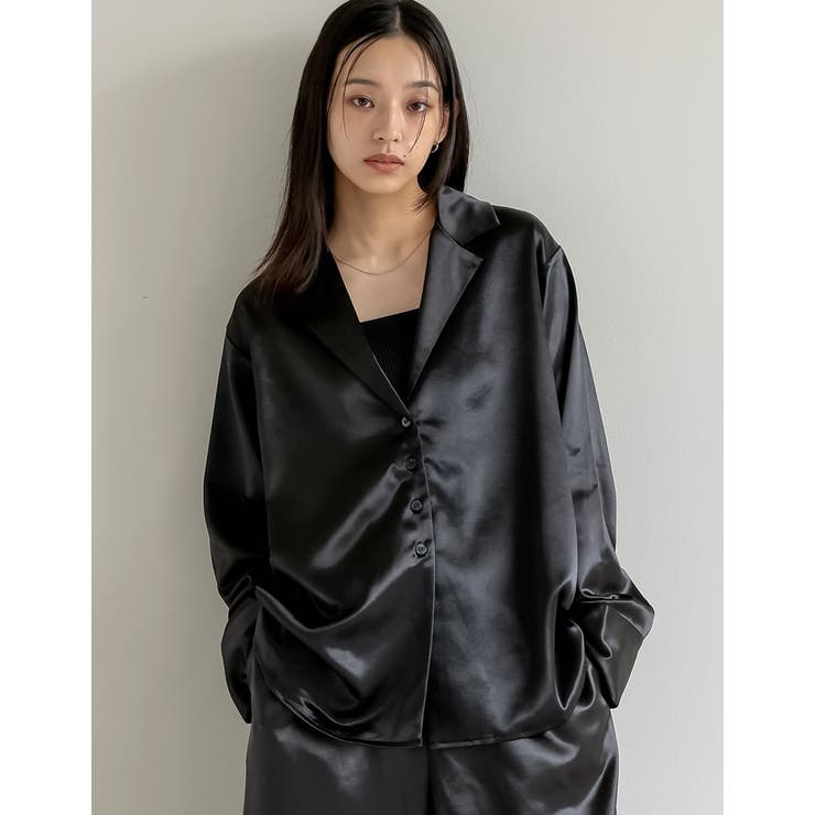 サテンジャケット風シャツ | Re:EDIT | 詳細画像2 