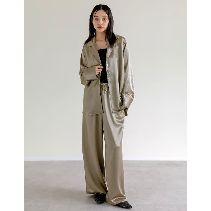 サテンジャケット風シャツ | Re:EDIT | 詳細画像26 