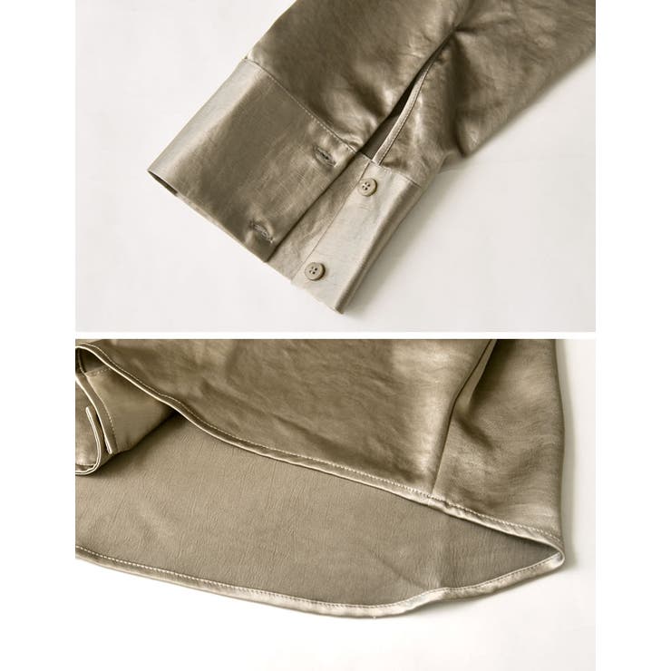 サテンジャケット風シャツ | Re:EDIT | 詳細画像28 