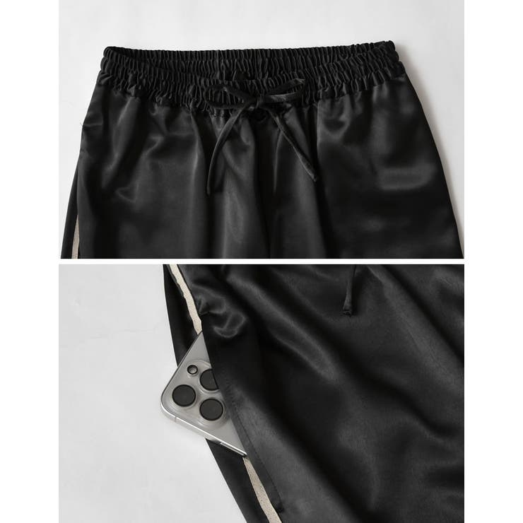 サテンサイドラインドロストパンツ | Re:EDIT | 詳細画像25 