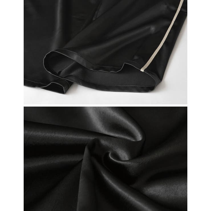 サテンサイドラインドロストパンツ | Re:EDIT | 詳細画像26 