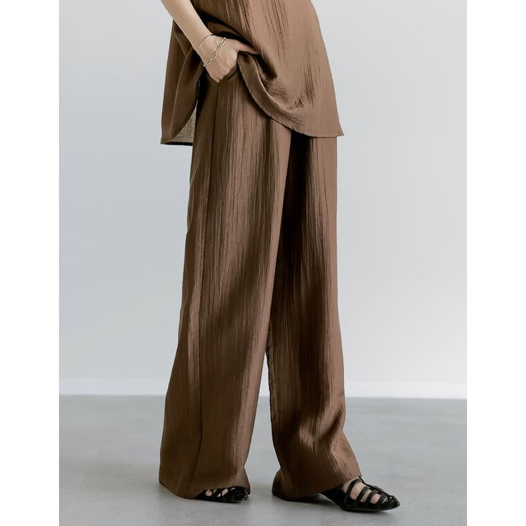 [接触冷感][2点セット]シアーリネンタッチパンツセットアップ | Re:EDIT | 詳細画像12 