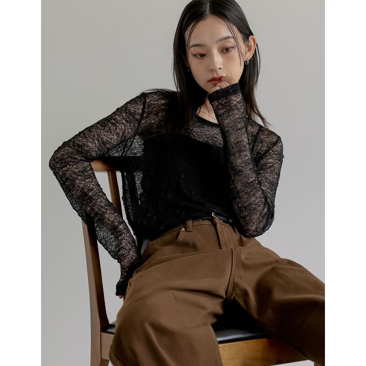 ストレッチシアーレーストップス | Re:EDIT | 詳細画像13 