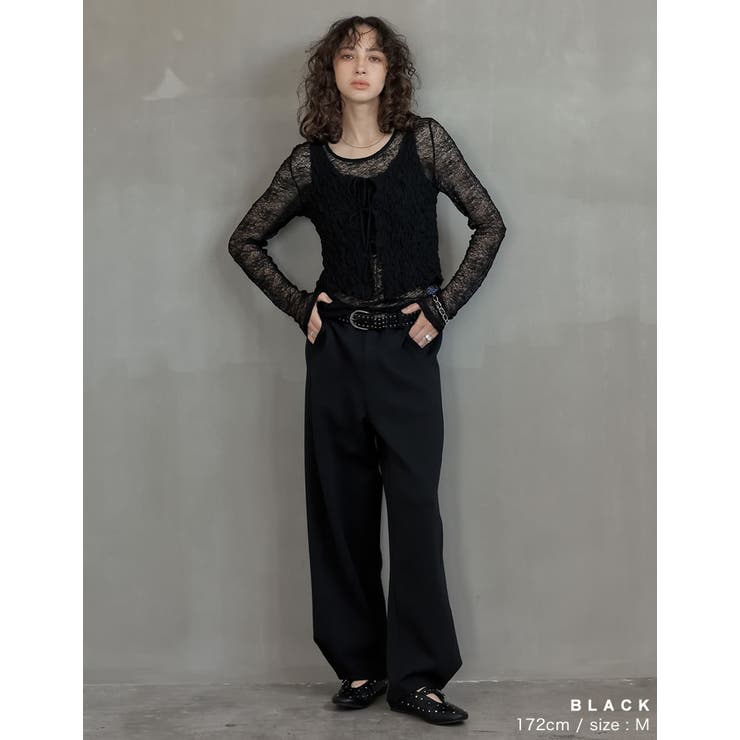 ストレッチシアーレーストップス | Re:EDIT | 詳細画像4 