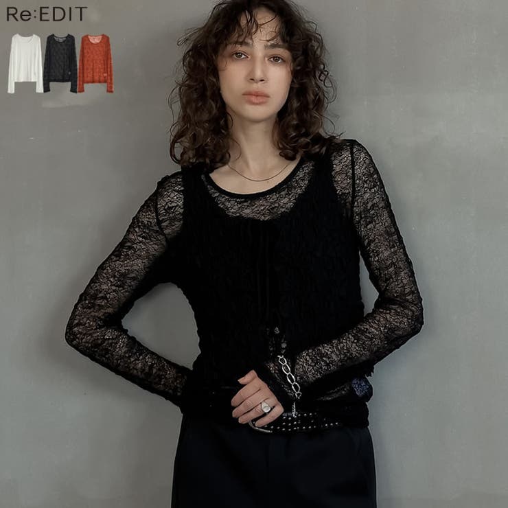 ストレッチシアーレーストップス | Re:EDIT | 詳細画像1 