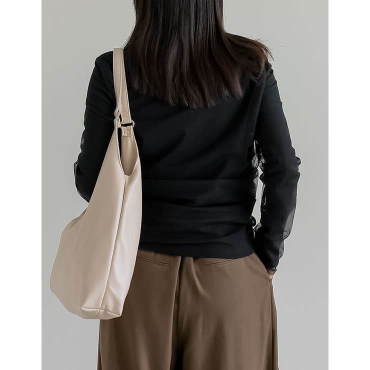 リブ×チュール長袖レイヤードトップス | Re:EDIT | 詳細画像7