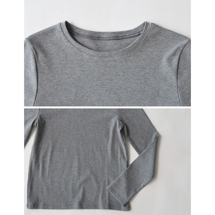 リブ×チュール長袖レイヤードトップス | Re:EDIT | 詳細画像24