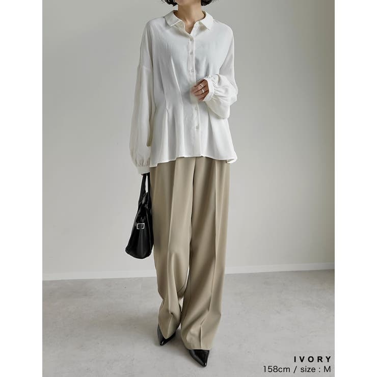 [接触冷感][UVカット]ポーラウエストタック2WAYスリーブシャツ | Re:EDIT | 詳細画像11 