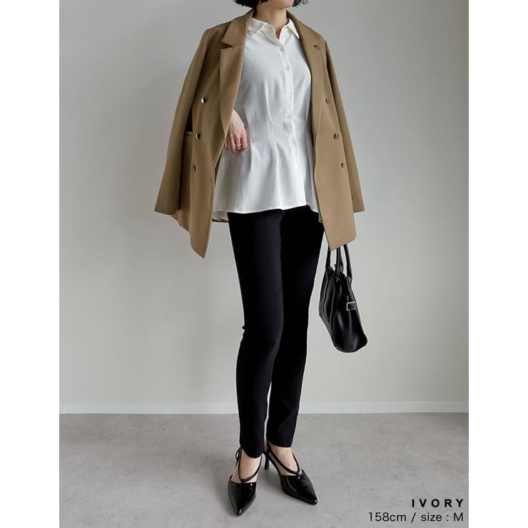 [接触冷感][UVカット]ポーラウエストタック2WAYスリーブシャツ | Re:EDIT | 詳細画像13 