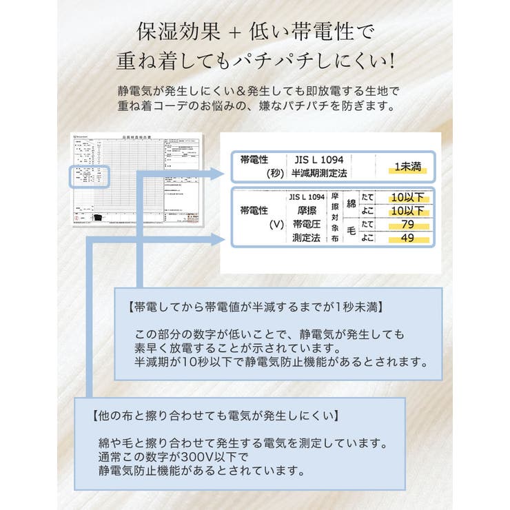 [静電気防止][保湿]パフスリーブ半袖ニットトップス | Re:EDIT | 詳細画像9 