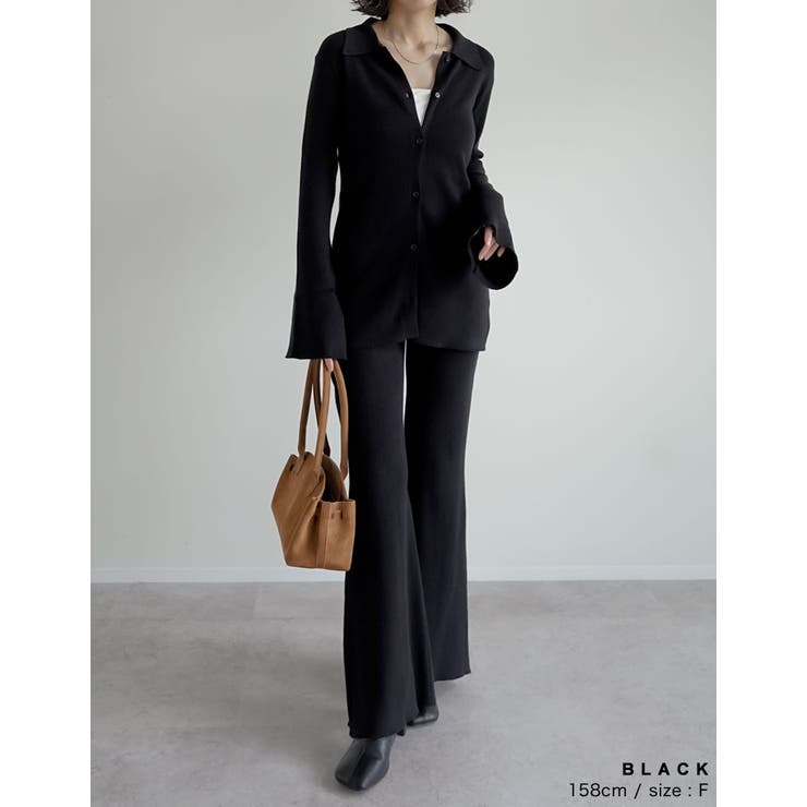 フレアスリーブポロニットカーディガン | Re:EDIT | 詳細画像7 