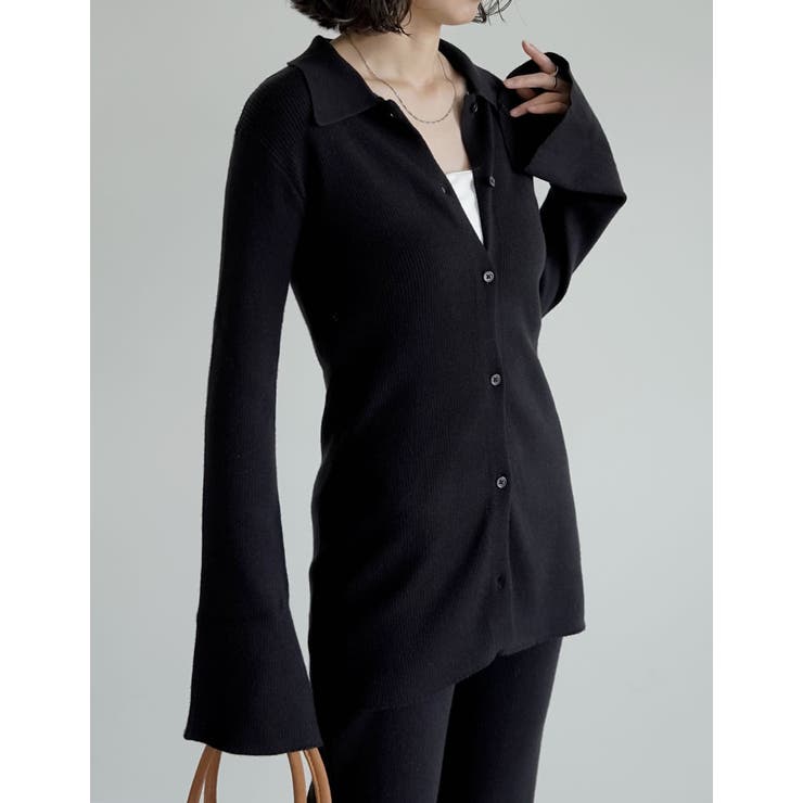 フレアスリーブポロニットカーディガン | Re:EDIT | 詳細画像10 