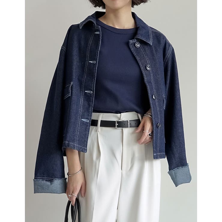 [2025AW COLLECTION]デニムショートカバーオール | Re:EDIT | 詳細画像8 