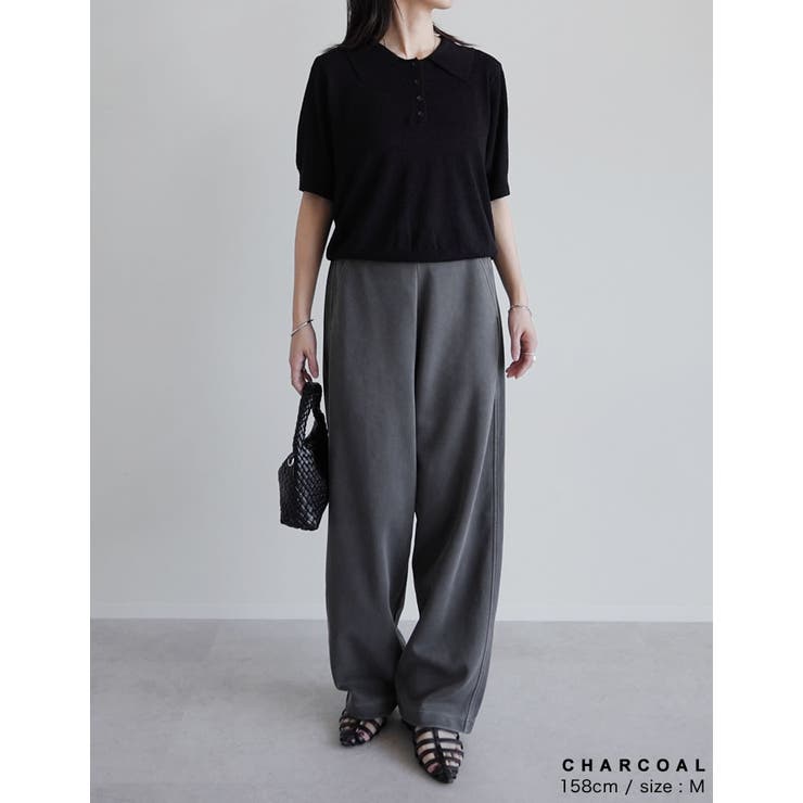 [低身長/高身長サイズ有]ライトダンボールワイドパンツ | Re:EDIT | 詳細画像15 