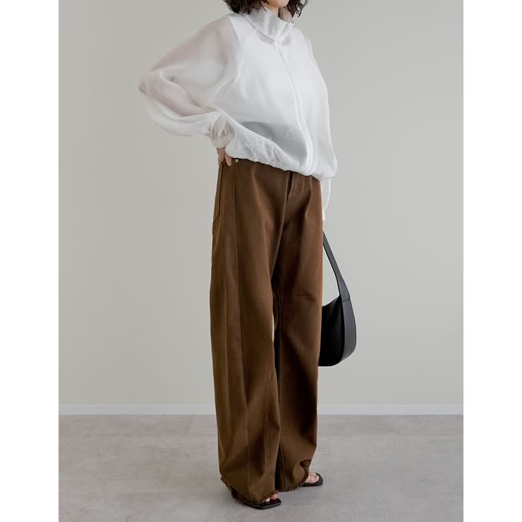 [低身長/高身長サイズ有]カツラギバレルレッグカーブパンツ | Re:EDIT | 詳細画像13 