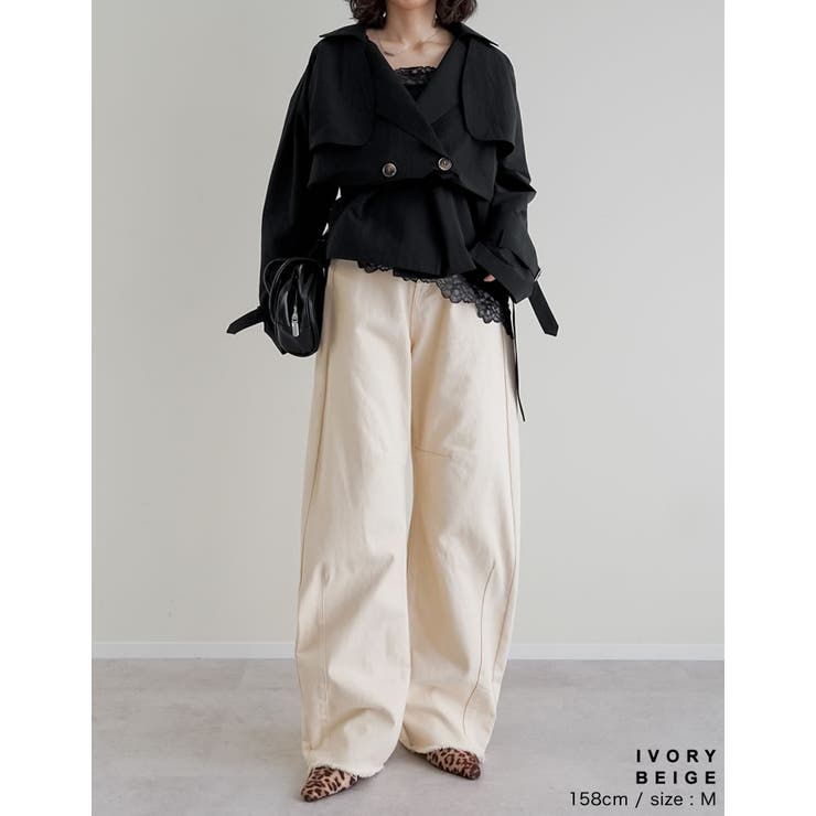 [低身長/高身長サイズ有]カツラギバレルレッグカーブパンツ | Re:EDIT | 詳細画像15 