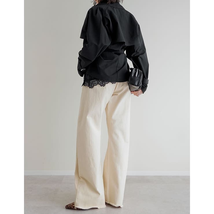 [低身長/高身長サイズ有]カツラギバレルレッグカーブパンツ | Re:EDIT | 詳細画像16 