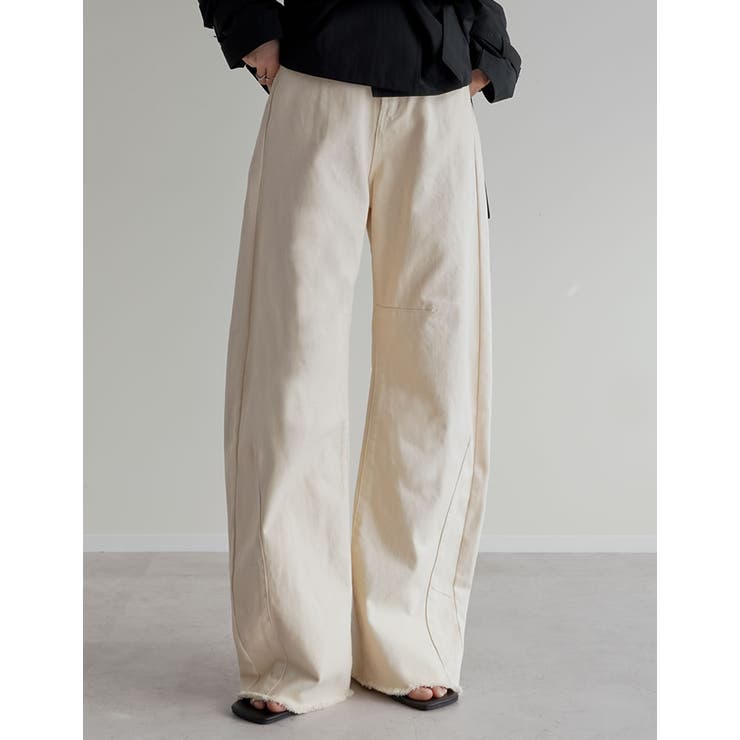 [低身長/高身長サイズ有]カツラギバレルレッグカーブパンツ | Re:EDIT | 詳細画像21 