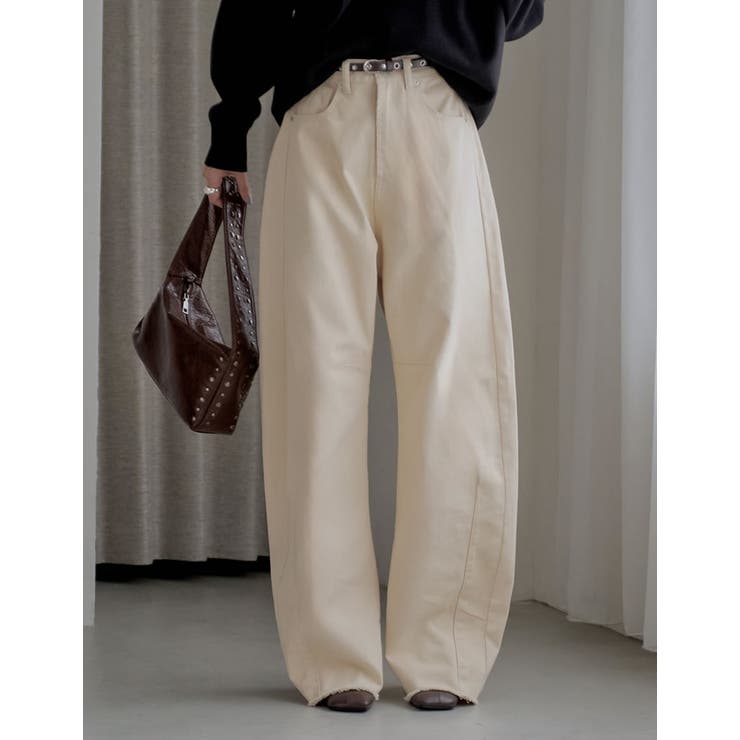 [低身長/高身長サイズ有]カツラギバレルレッグカーブパンツ | Re:EDIT | 詳細画像26 