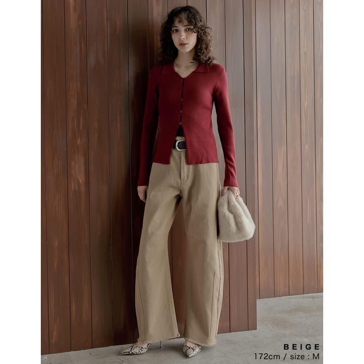 [低身長/高身長サイズ有]カツラギバレルレッグカーブパンツ | Re:EDIT | 詳細画像31 