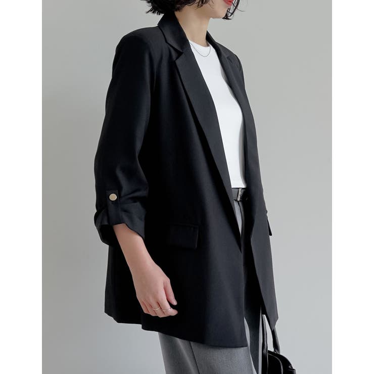 ギャザースリーブテーラードジャケット | Re:EDIT | 詳細画像2 