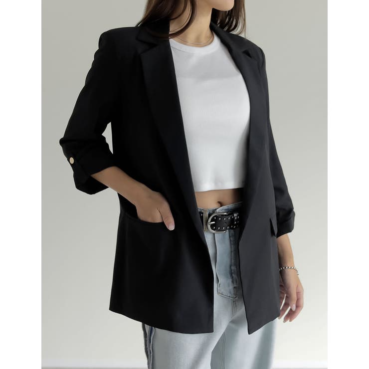 ギャザースリーブテーラードジャケット | Re:EDIT | 詳細画像9 