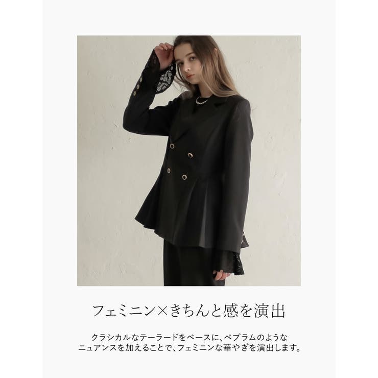 ダブルボタンタックプリーツテーラージャケット | Re:EDIT | 詳細画像6 