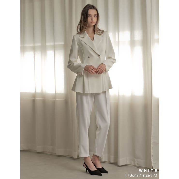 ダブルボタンタックプリーツテーラージャケット | Re:EDIT | 詳細画像7 