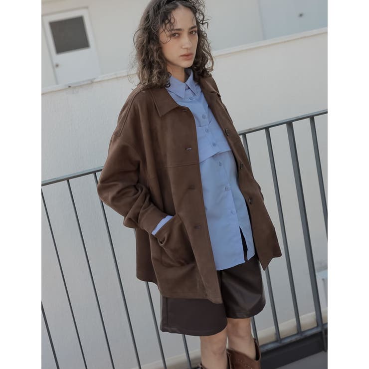 [2025AW COLLECTION]フェイクスウェードシャツジャケット | Re:EDIT | 詳細画像2 